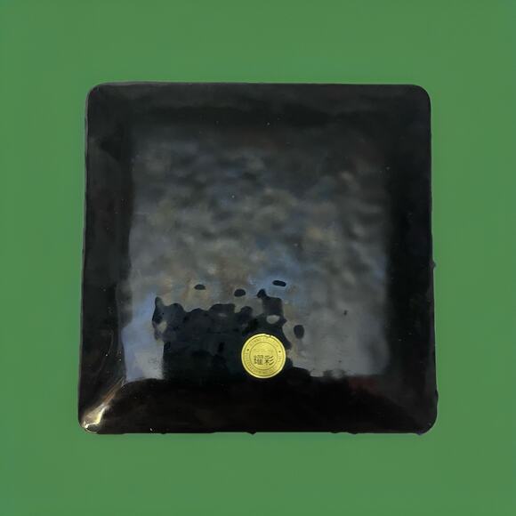 Vintage MCM Electroforming Cloisonne Floral Enamel Plate Pin Trinket Dish 4.5"sq - Picture 4 of 4